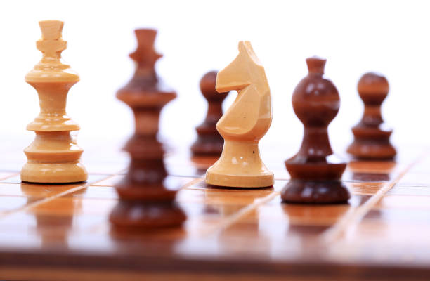 istock Detail of chess set on board 1302564036