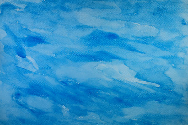 istock Abstract blue watercolor background 1302565888