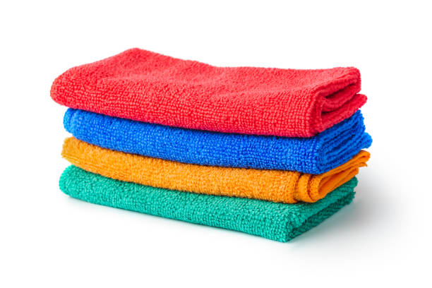 istock Stack of cleaning rags or towels 1302572881