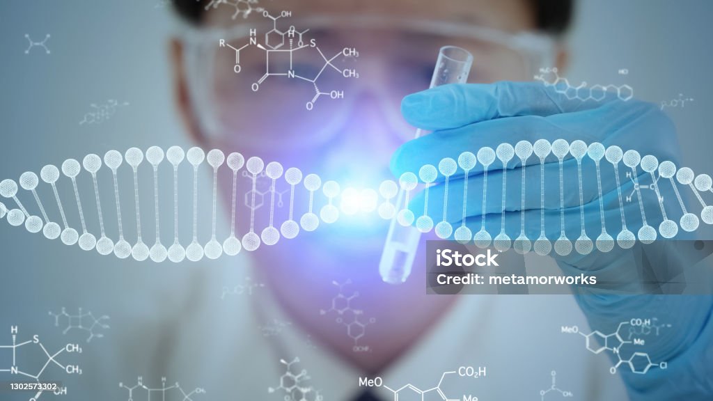Gene therapy concept. Medical technology. Medtech. Gene Therapy Stock Photo