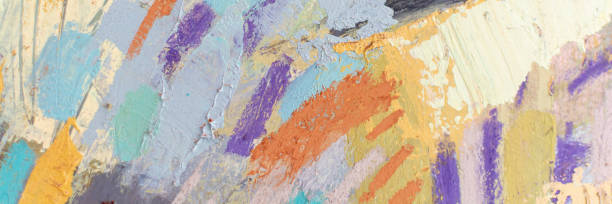 istock Artsy banner template with natural artistic texture. Abstract Brush Strokes. 1302576639