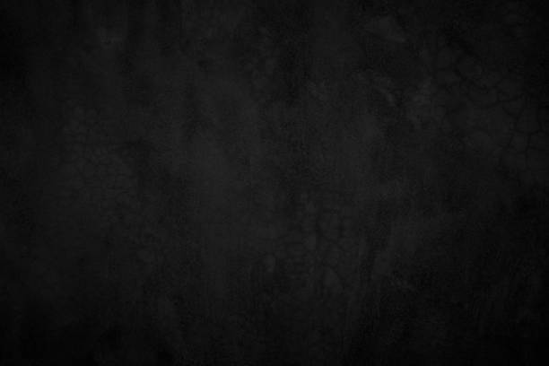 istock Close up retro plain dark black cement & concrete wall background texture for show or advertise or promote product and content on display and web design element concept decor. 1302582463