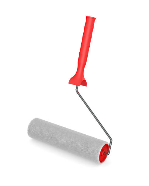 istock roller brush on white background. Isolated 3D illustration 1302591036