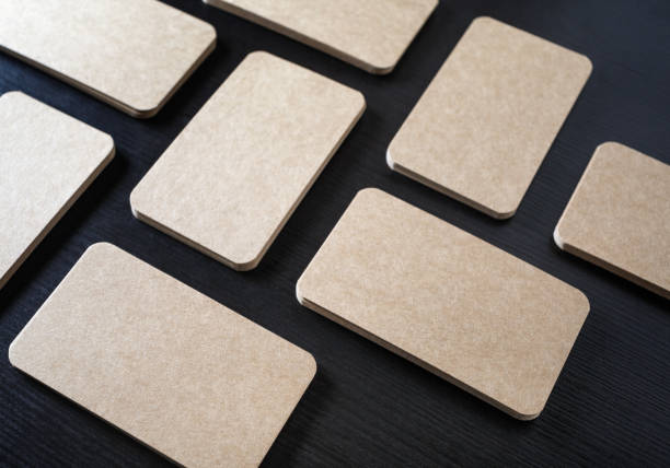 istock Kraft business cards 1302598838