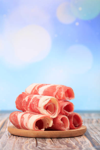 fresh mutton for hot pot, chinese food, Fresh mutton was rolled up on a plate Mutton rolls, fresh mutton for hot pot, chinese food, Fresh mutton was rolled up on a plate mutton roll for chinese hot pot stock pictures, royalty-free photos & images