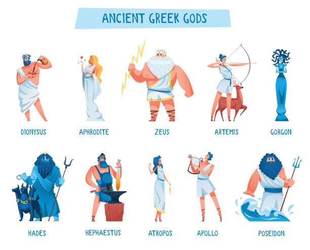 ภาพประกอบสต็อกที่เกี่ยวกับ “เทพเจ้ากรีกโบราณเทพในตํานานของโอลิมเปีย - greek god”