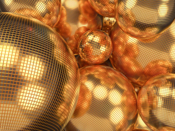 istock background ball disco gold mirror discoball golden glitter white concept. 3d render 1302605819