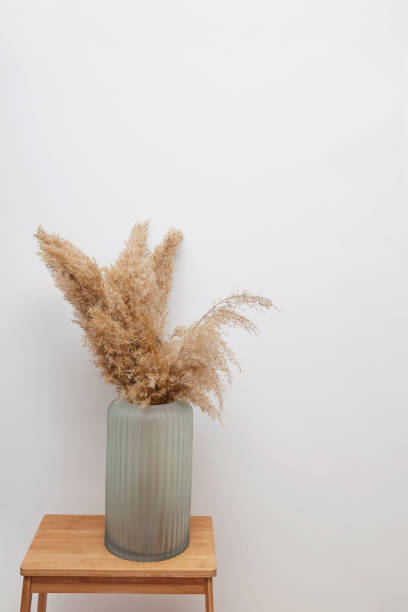 istock Pampas grass in opaque glass vase 1302612785