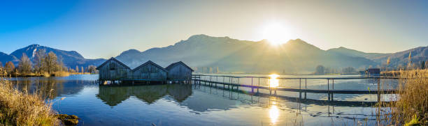 old hut at the kochel lake - bavaria