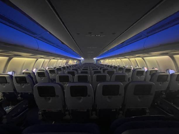 istock Interior of an airplane 1302623325