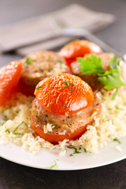 istock stuffed tomato with beef and rice 1302623830