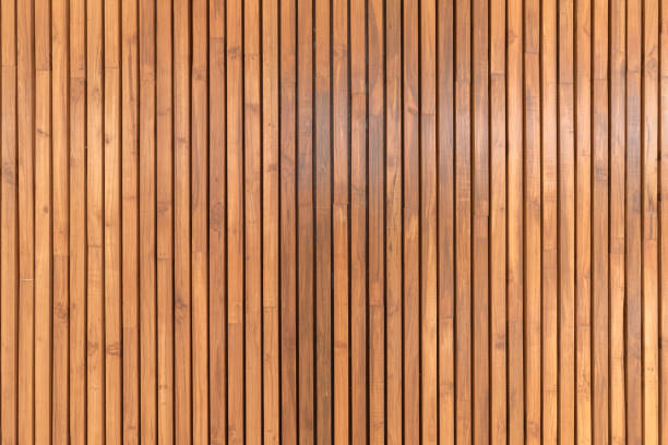 wooden wall, wood texture with natural patterns stock photo