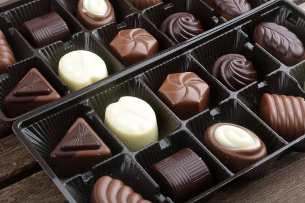 istock chocolate bonbon candies as sweet gift 1302625935
