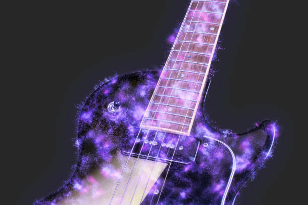 istock Close up view of a Blues guitar 1302631778