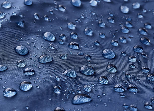 istock Water drops on the fabric. 1302633925