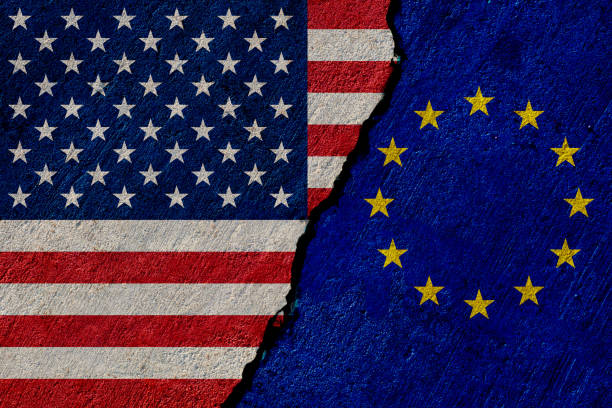 istock usa and eu flags painted on concrete wall 1302635893