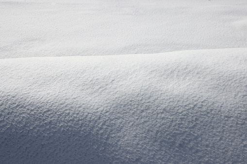 Freshly fallen soft snow surface