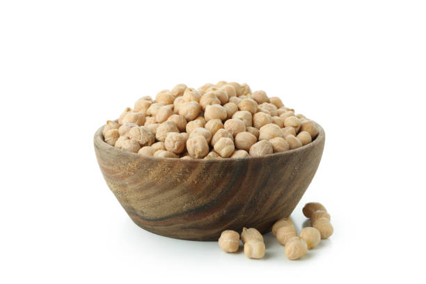 istock Bowl with fresh chickpea isolated on white background 1302647164