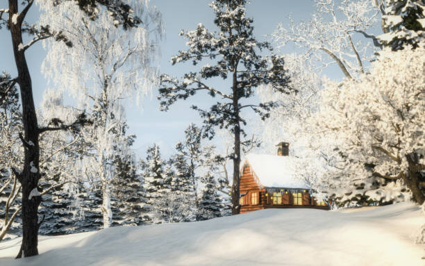 Fairy Winter Morning Landscape