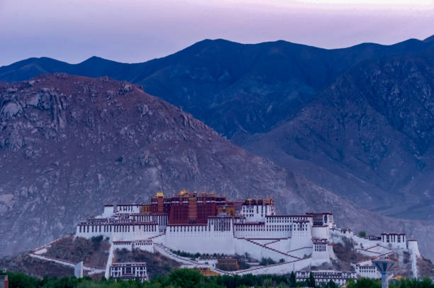 potala monastery in lhasa, tibet autonomous region, china - tibet potala palace lhasa himalayas imagens e fotografias de stock