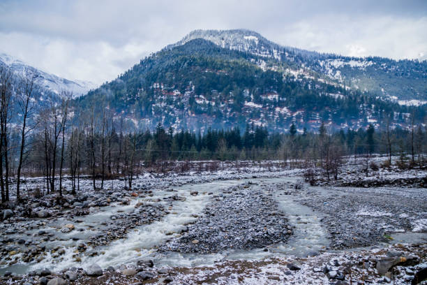istock Mountains after snowfall in Manali 1302651109
