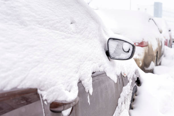 istock the car is covered with snow 1302651995