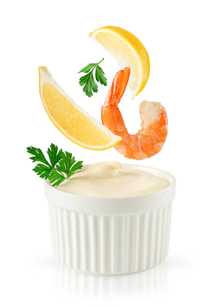 Shrimp on white background
