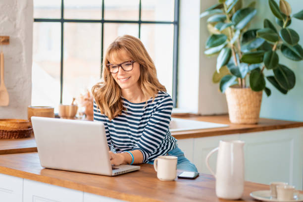istock Businesswoman working from home 1302654584