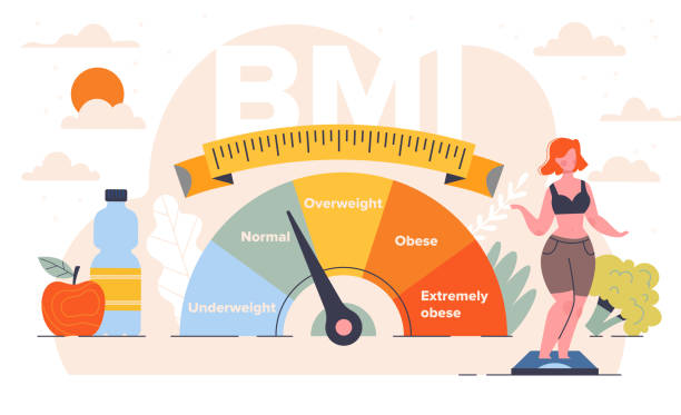 управление индексом массы тела абстрактное понятие - emaciated weight scale dieting overweight stock illustrations