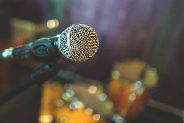 istock vocal microphone close up. band rehearsal 1302663887