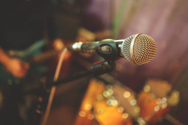 istock vocal microphone close up. band rehearsal 1302663951