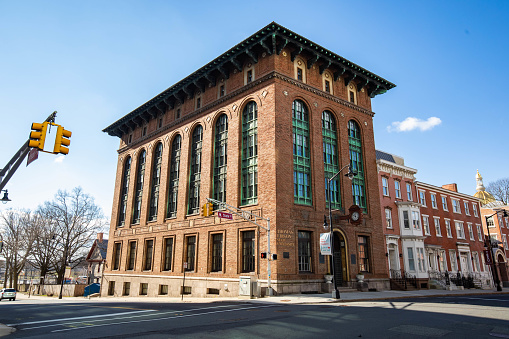 Trenton, NJ, USA - Jan. 18, 2021: Thomas Edison State University building historic landmark