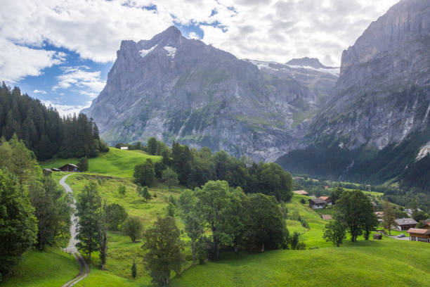istock Mountain valley in Swiss Alps 1302665381