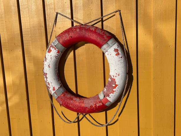 istock Used life ring buoy 1302666199