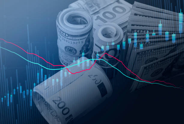 istock Finance concept with financial data graph on 100 dollar bills background 1302667833