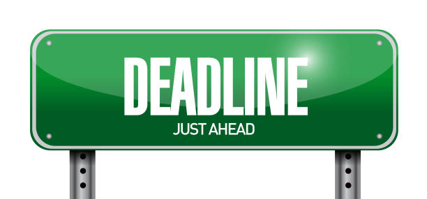 Deadline road sign illustration design Deadline road sign illustration design over white deadline stock illustrations