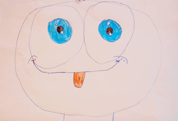 istock happy face with big blue eyes. 1302674674