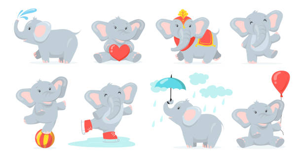 143 Elephant Walking In Forest Illustrations & Clip Art - iStock