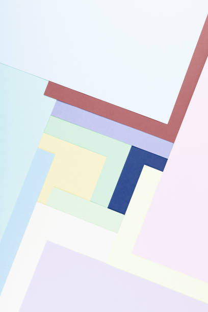 istock Abstract pastel colored paper texture. Geometric shapes and lines. 1302688130