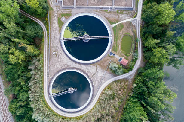 istock Water Purification Station from Above 1302688442