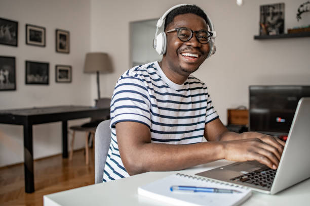 istock African American man working from home 1302689433