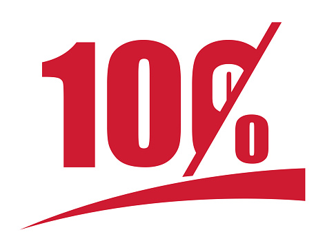 red 100 percent number with underline flat vector icon for apps and websites