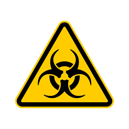 Isolated vector biohazard warning sign.