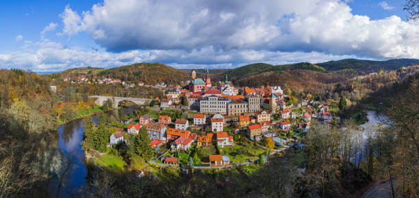 istock Cesky Krumlov cityscape in Czech Republic 1302698277