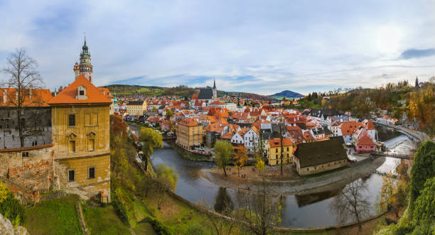 istock Cesky Krumlov cityscape in Czech Republic 1302698319