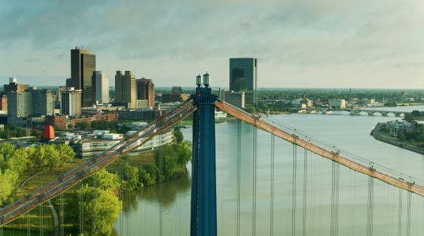 istock Aerial View Over Anthony Wayne Bridge Towards Downtown Toledo, Ohio 1302701405