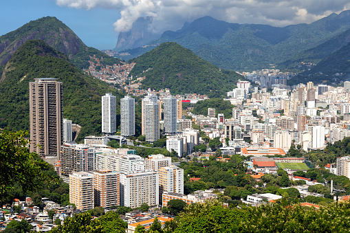 Rio de Janeiro viewed from above, Brazil.