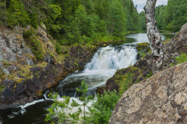 istock Kivach waterfall in Karelia Russia 1302705422
