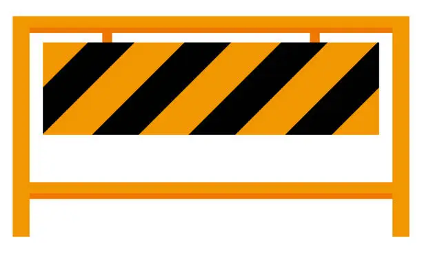 Vector illustration of Road Blocked Icon. Barricade Vector Illustration.