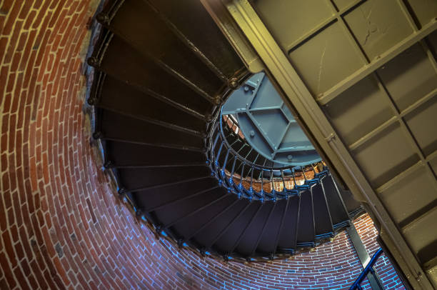 istock Oregon coast lighthouse interior stairs to the top 1302706367